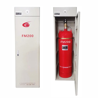 Red FM200 Cabinet Fire Suppression System For Fire Protection Level A B C Fires Max Filling Rate 0.95kg/L